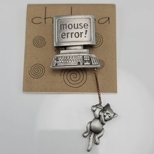 Cute Cat and Mouse broach. Brand new.